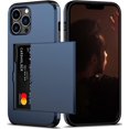 thumbnail image 1 of KOMI pour iPhone 13 Pro Max Étui avec Porte-Cartes [Ranger 5 Cartes] Double Couche Robuste Antichoc Étui Portefeuille iPhone 13 Pro Max avec Fente Cachée pour Cartes Étui de Rangement pour iPhone 13 Pro Max (Bleu), 1 of 5