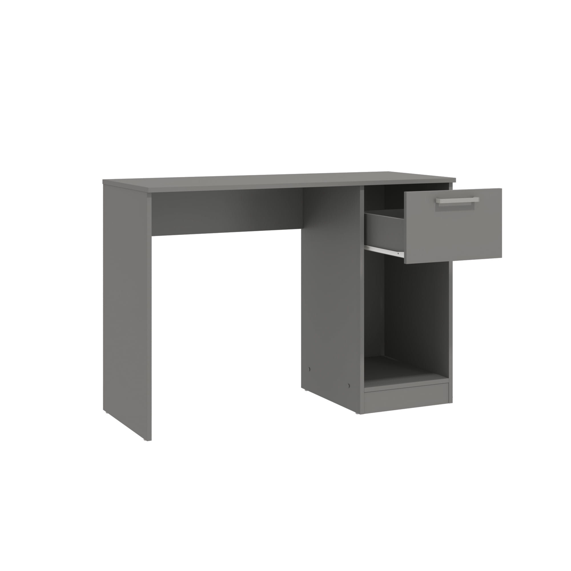 Kappesberg Gray 1-Drawer and 1-Door Compact Home Office Computer Desk with Storage Cabinet - for Adults and Teens