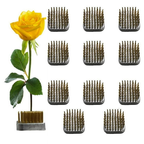 12pcs Flower Frog Holder,1.2Inch Square Flower Arrangement Kenzan Japanese Pin Frogs for Flowers Fixation and Decoration