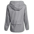 thumbnail image 4 of SMihono Drawstring Casual Slim Sport Short Coat Women Long Sleeve Solid Color Thin Skinsuits Windproof Trench Coat Zip Up Hoodie Female Outerwear Gray XL, 4 of 5