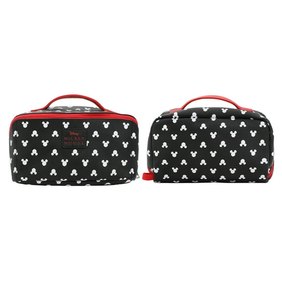 Disney Mickey Mouse Ears All-Over Print 23.5 CM Black Cosmetic Bag