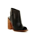 thumbnail image 2 of Kelsi Dagger Brooklyn Mason Black Leather Perforated Block-Heel Sandals Bootie (7.5), 2 of 2