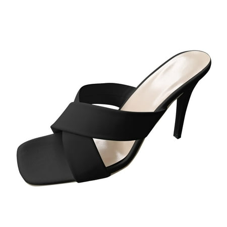 

fvwitlyh Womens Sandals Women s Gigi Fashion Stilettos Open Toe Pump Heel Sandals