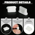 thumbnail image 3 of Tapa de polvo USB Tipo C Uxcell, cubierta de silicona para conector hembra, protector de puerto de carga, color blanco, 3 of 6