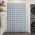 thumbnail image 2 of Blue Plaid Shower Curtain - Water Repellent Fabric Shower Curtains Washable, Farmhouse Checkered Elegant Pastoral Decorative Polyester Cloth Bathroom Curtains Modern Bath Decor 36"x72", 2 of 8