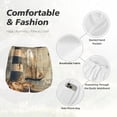 thumbnail image 4 of Balery Vintage Nautical Lighthouse Pantalones cortos deportivos para mujer con forro y dos bolsillos, elásticos, para entrenamiento, gimnasio, yoga-X-Large, 4 of 7