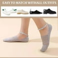 thumbnail image 4 of FitBest Women's Lace Invisible Sock Deep Pearl Sock Ankle Chain Sock With Thin Boat Sock, 4 of 8