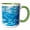 Green/White, variant on 3drose, Abstract Reflection on Water Ripples, 11oz Magic Transforming Mug