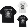 thumbnail image 2 of Men Women Y2K Goth Shirt Cross Graphic Grunge Graphic Tees Black M, 2 of 2