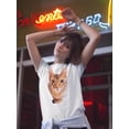 thumbnail image 2 of Curious Abyssinian Cat T-Shirt Women -Image by Shutterstock, Female XX-Large, 2 of 4