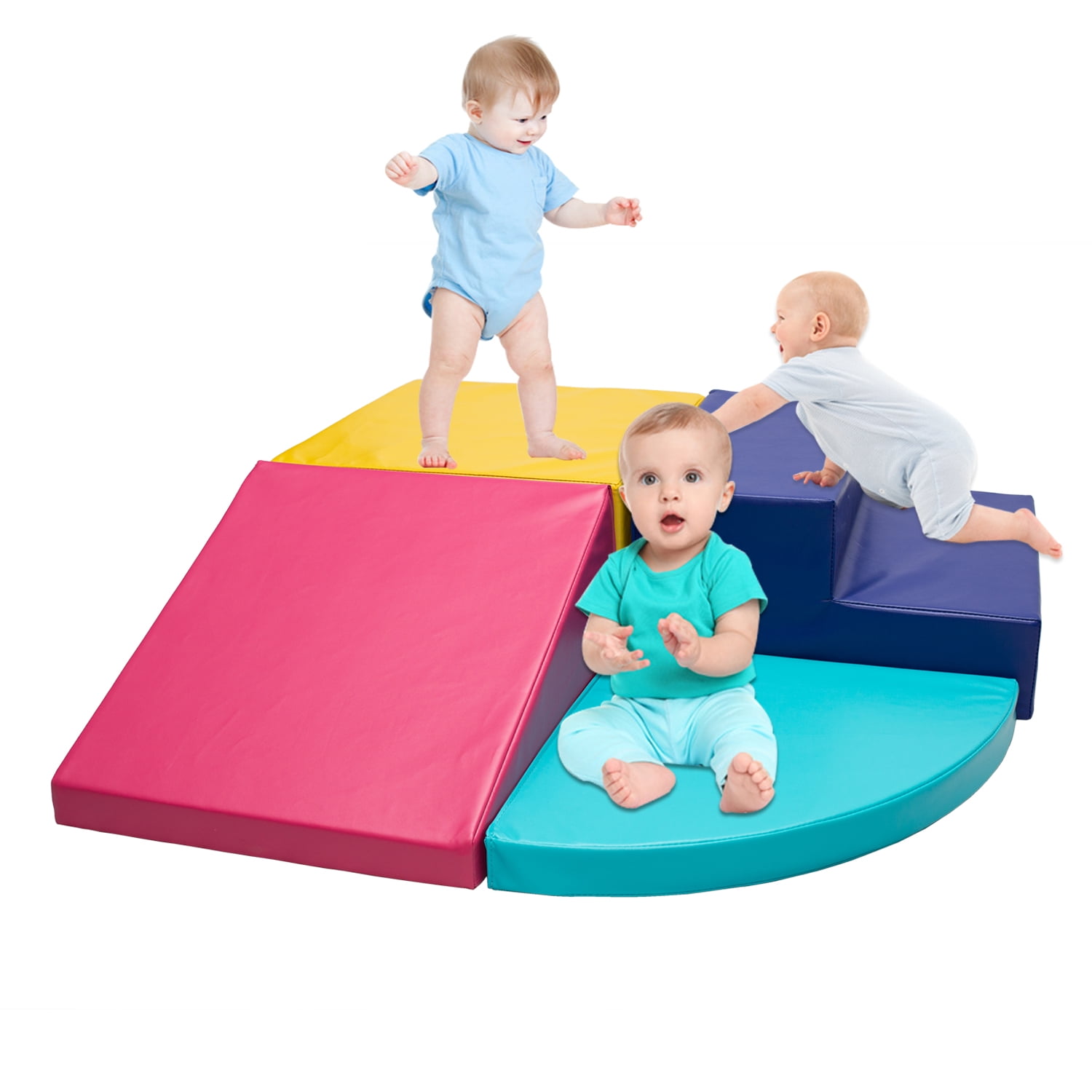 Constructive Playthings Super-Size Wood-Look Foam Blocks for Kids 