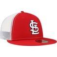 thumbnail image 3 of Men's New Era Red St. Louis Cardinals Team Color 59FIFTY Trucker Fitted Hat, 3 of 6