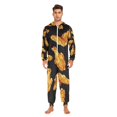 thumbnail image 2 of Fried Chicken Wings Adult Onesie Pajamas Slim Fit Christmas One Piece Suit Pjs for Women and Men Hooded Zipper, 2 of 7