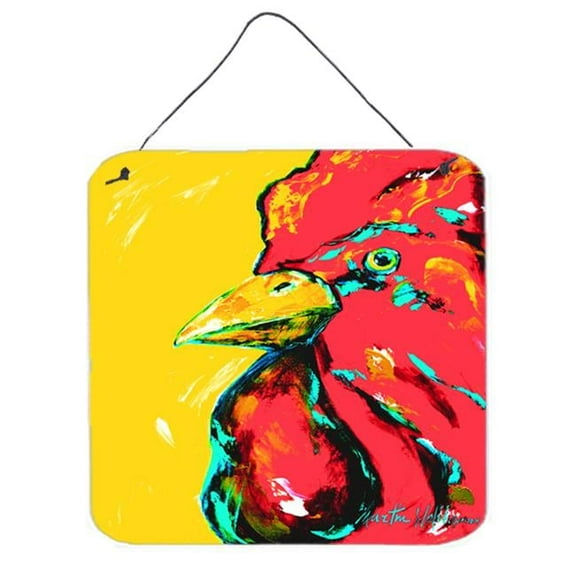 Bird - Rooster Big Head Aluminium Metal Wall Or Door Hanging Prints