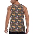 thumbnail image 3 of Xecao Colorful Flowers with Butterfly Men's Tank Top Workout Quick Dry Sleeveless Gym Jogging Muscle Shirts Summer Swim Beach Tops, 3 of 9