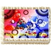 Edible Themed Birthday Party Cake Topper Image Sonic Decoration Frosting 1/4 Sheet