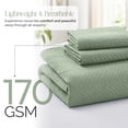 thumbnail image 3 of IR Imperial Rooms 2-Piece Soft Linen Quilt Set, Ultrasonic Chevron Pattern All Season Coverlet, Twin, Olive Green, 3 of 10