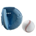 thumbnail image 4 of Guantes de béisbol, guantes de sóftbol, ​​de PU de 12,5 pulgadas con pelota de béisbol, con soporte para tee Azul, 4 of 9