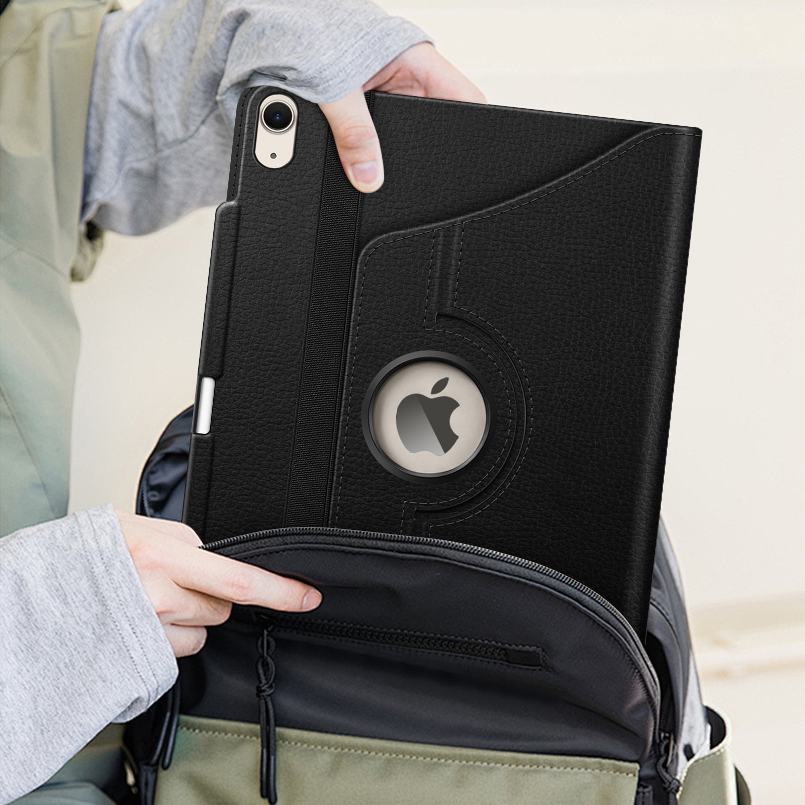 Fintie Rotating Case for iPad Air 13-inch (M4) 2026, (M3) 2025, (M2) 2024 - 360 Degree Rotating Protective Stand Cover with Pencil Holder, Black
