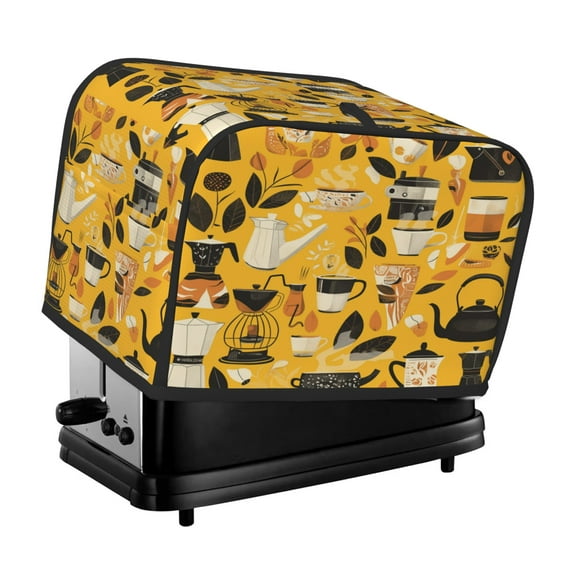 Toaster Cover For 2 Or 4 Slice, Two Or Four Slice Toaster Hood Dust-Proof Cover For Home Kitchen Washable Small Appliance Coffee Espresso Maker Pattern