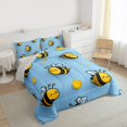 thumbnail image 3 of Manfei Funny Bee Bedding Comforter Set 2pcs for Kids Boys Girls, Kawaii Animal Twin Comforter Sets, Cute Wildlife Bedding Set, Microfiber Bedroom Decor, 3 of 8