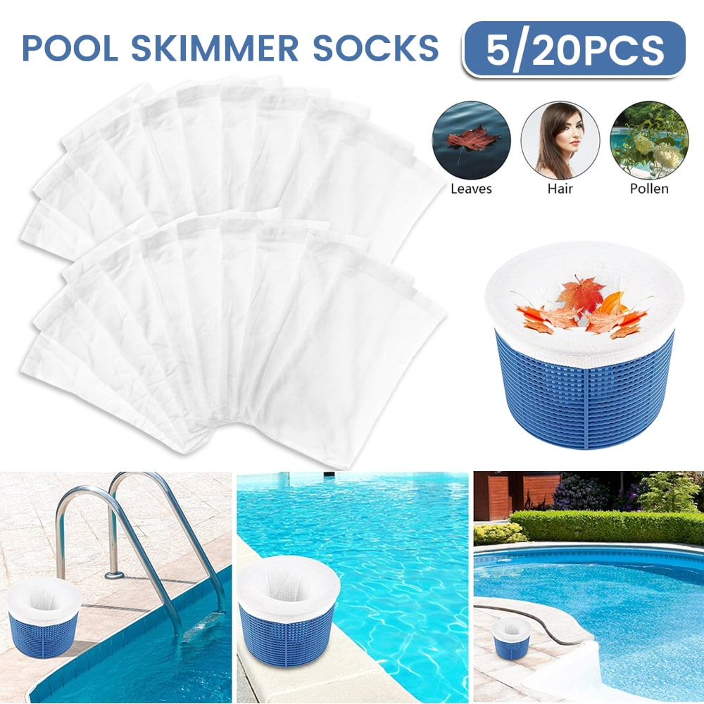 Willstar 20PCS Pool Skimmer Socks, Pool Filter Saver Socks Net for