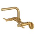 thumbnail image 1 of Kingston Robinet de Cuisine Mural Central Réglable de 8 Pouces Brass Concord en Laiton Brossé, 1 of 2