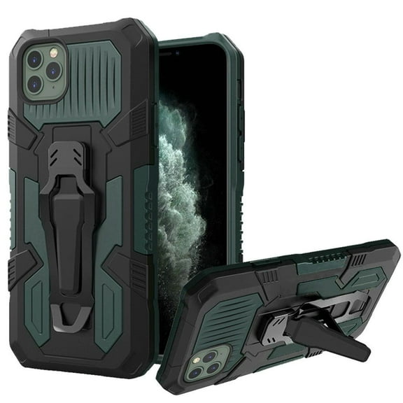GSA Travel Kickstand Clip Case For iPhone 11 Pro MAX (6.5") - Green Black