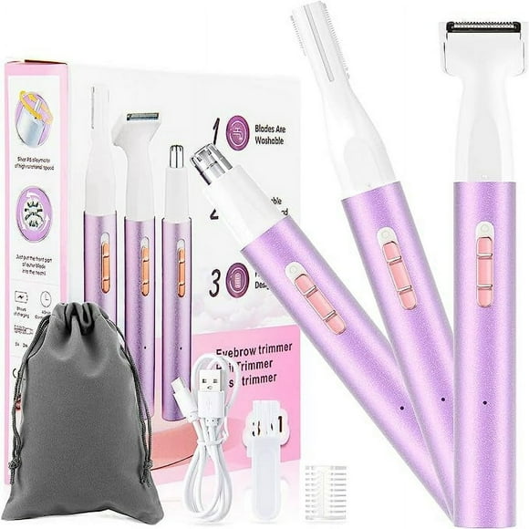 YOPTOP Nose Hair Trimmer for Women 3 in 1 Rechargeable Ear and Nose Hair Trimmer for Women