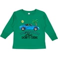 thumbnail image 3 of Inktastic Convertible Hair Don't Care with Black Hair and Blue Car Girls Long Sleeve Toddler T-Shirt, 3 of 5