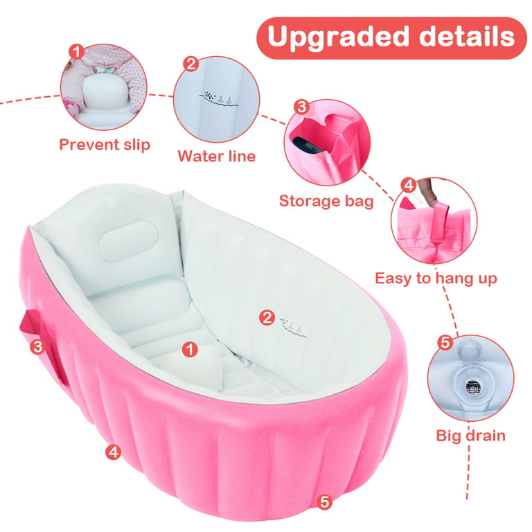 Folding Portable Bathtub Adult Kids Spa Sauna Tub Soaking Barrel Baby  Swimming