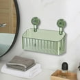 thumbnail image 5 of Safeglitz No-Drill Suction Cup Shower Caddy - Plastic Bathroom Organizer Basket for Shampoo, Removable Shelf for Kitchen & Bath, Rustproof, 5 of 8