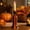 48#Orange, variant on Thanksgiving Halloween Orange Black Striped Ceramic Candle Holder, Knotted Twisted Design Taper Candle Base, Glazed Tabletop Ornament for Dining Table Mantel Entryway Decor