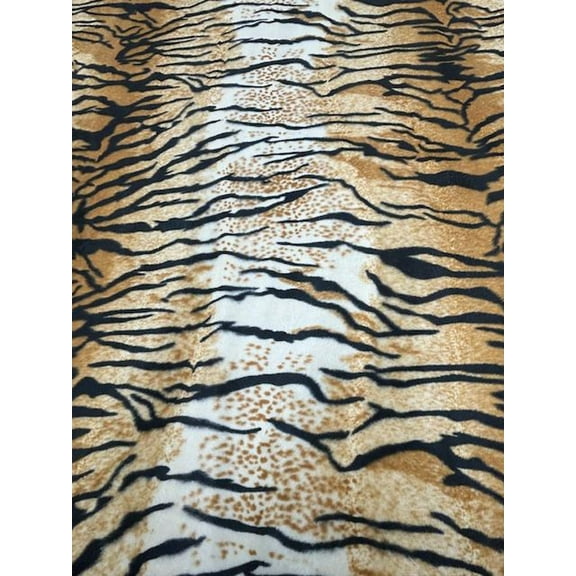 TIGER Shaggy Faux Fur Fabric by the Yard – Long Pile Plush Fur for Fursuits, Cosplay, Throw Pillows & DIY Crafts | Valentina Textiles Inc. ( 1/2 Yard)