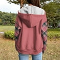thumbnail image 4 of Yangnuo Womens Trendy Solid Color Zip Up Hoodies Women's Fashion Casual Ladies Printed Long Sleeve Tops Blouse Hooded Sweatshirts, 4 of 5