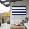 thumbnail image 2 of Outdoor TV Cover 40x25x4.5in, Navy Blue Stripe Summer Nautical Theme Weatherproof TV Screen Protector with Zipper, White Geometric Lines Outside Television Cover Fits Up to 40-43", 2 of 9
