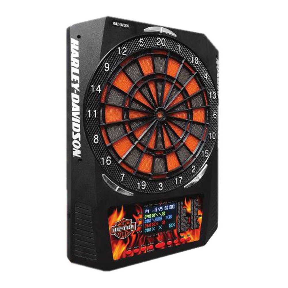 Harley Davidson Electronic Dartboard with Dart Extra Tips 2 Sets