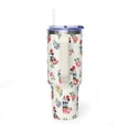 thumbnail image 2 of Minnie Mouse Vintage Floral 40oz Tumbler with Handle, Retro Minnie Mouse Roses Quencher, CARTOON Botanical Travel Mug, Gift for CARTOON Lovers, 2 of 3