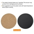 thumbnail image 4 of Unique Bargains Round Plastic Cork Plant Mat Yellow 4pcs Brown 3.98", 4 of 6