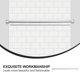 thumbnail image 5 of GOOHOCHY Riel de tensión de resorte de acero inoxidable ajustable de 85 a 150 cm para ropa, toallas y cortinas (plateado), 5 of 8