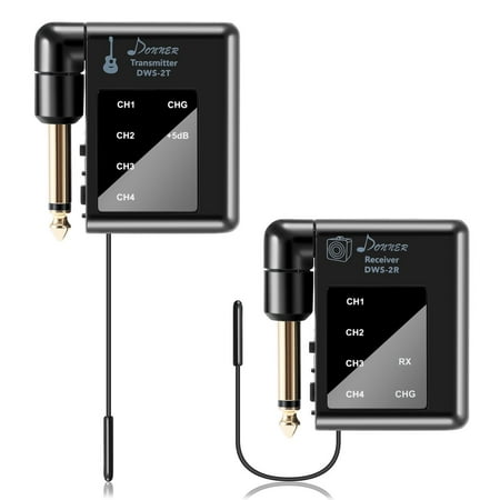 Donner Rechargeable Wireless Guitar System DWS-2 Digital Guitar Bass Audio Transmitter