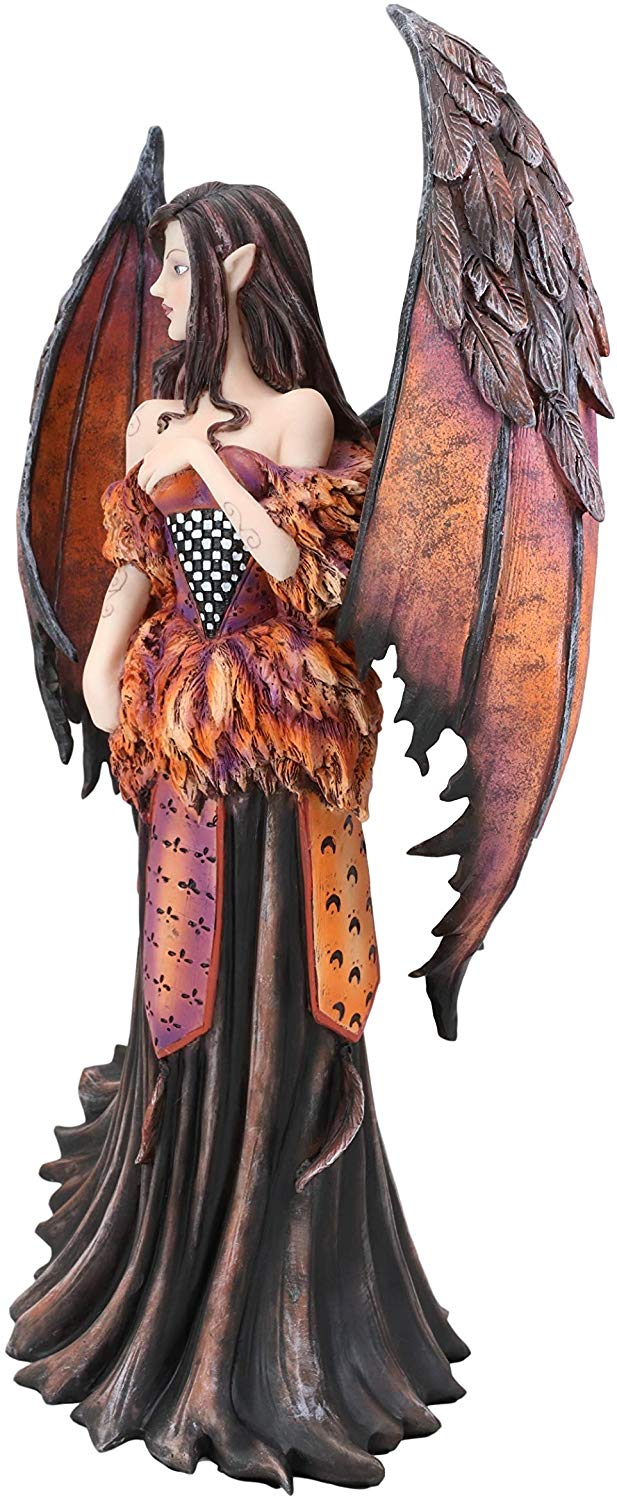 Ebros Amy Brown Large Gothic Autumn Fall Fire Bat Winged Elf Fairy Statue 17"H - image 2 of 4