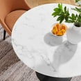 thumbnail image 7 of Modway Lippa 36" Round Artificial Marble and Metal Dining Table in Black/White, 7 of 7