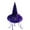 Purple, variant on Witch Hat for Halloween Party Flannel Witch with Red Flower Decoration Womens Hats Red
