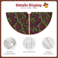 thumbnail image 3 of Sikiie Burgundy Peony Flowers Christmas Tree Skirt, Christmas Tree Decorations, Christmas Decor, Tree Mat Decoration(30-48IN)-48", 3 of 6
