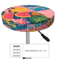 thumbnail image 4 of Balery Colorful Summer Fruit Table Round Bar Stool Seat Covers Velvet Fabric Adjustable Protects from Scratches and Stains for 14-17 Inch Chair-12 inch, 4 of 7