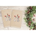 thumbnail image 4 of Linum Home Textiles Christmas Cute Couple Embroidered Turkish Cotton Hand Towel - Set of 2, 4 of 7