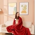 thumbnail image 3 of Mellowdy Plush Blanket - 320GSM King Blanket for Couch, Bed (Baked Apple, 108x90 inches), 3 of 7