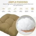thumbnail image 3 of JIAN YA NA Waterproof Outdoor Cushion Set, Set of 2 Textured Chair Seat Pad for Armchair Loveseat Settee, Light Brown, 19" x 19", 3 of 9