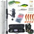 thumbnail image 1 of Sougayilang Fishing Full Kits Spinning Rod Reel Combo With Carrier Bag Fishing Accessories Out of the Box for Travel Beginner, 1 of 8